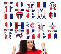 Paris Tower Stickers, Colorful Party Favors, 4.13x2.36in, French Flag Body Stickers, Unique Parisian Designs, Fast Application for Carnival Face Art, Fashion Accessories