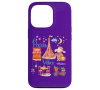 Paris Vibes Bunny con Torre Eiffel e Café Art Custodia per iPhone 13 Pro