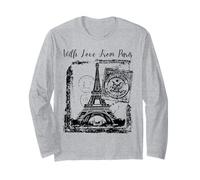 Paris with Love from Paris France French Postcard Maglia a Manica