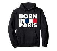 Parisian, J'aime Paris, Born in Paris Illustration Graphic Felpa con Cappuccio