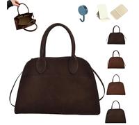 Parisian Stroll Shoulder Satchel di Modavo - Retrò alla Moda in Crocodile Bedford Brown Piccolo