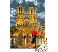 ParisNotreDame Puzzle in Pezzi RainyNight 1000 Pezzi Carta Riciclata Per Donne, Regali Per Uomini Puzzle Per Adulti Divertente E Stimolante Gioco Familiare 70x50cm/1000pcs