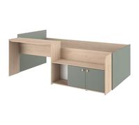Parisot Letto a soppalco Jade 2,5 cm, verde seladon/rovere Jackson