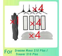 PARK adatto per 13 pezzi per Dreame Mova S10 Plus / Trouver S10 Plus Sweeping Robot Spazzola laterale