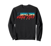 Park City Utah Sci Inverno Sport Vintage Souvenir Sciatore Felpa