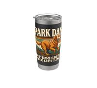 Park Day Il mio cane salta la linea di sollevamento Golden Retriever Bicchiere termico in acciaio inox doppia parete