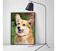 Park Dog Diamond Painting Kit,Diamond Art Kits for Adults,DIY diamond art painting for Beginner,5D Full Drill Square Diamond Gem Art Crafts for Home Wall Decor 105x135cm