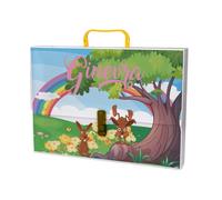 "Park Life" Valigetta In Polipropilene Personalizzata Con Nome 27x37cm Con Maniglia e Chiusura Colorate Abbinate Idea Regalo Scuola Elementari Medie Arte Disegno Musica Tecnologia Catechismo Cartella