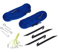 Park & Sun Sports Cinghia di Confine Regolabile per pallavolo all'aperto con picchetti a Terra: Marcatore a Linee Corte Largo 2,5 cm, Blu (BC-Web-A)
