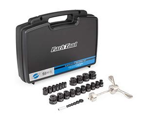 Park Tool SBK-1 Kit per Installazione e Rimozione Cuscinetti Sospensione Bicicletta, con 27 Guide di Precisione e Custodia