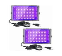 PARK2pcs 100w UV LED Floodlight Blacklight IP65 Impermeabile, Lampada LED ultravioletta, Effetto illuminazione