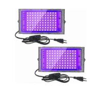 PARK2pcs 100w UV LED Floodlight Blacklight IP65 Impermeabile, Lampada LED ultravioletta, Effetto illuminazione