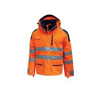 Parka Anti Pioggia Impermeabile e Traspirante BACKER Orange Fluo