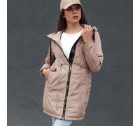 Parka con cappuccio da donna, leggero e comodo, con cerniera, elegante giacca a vento, pratico giubbotto casual con tasche e vita regolabile, perfetto per le temperature più fresche della primavera e 