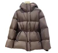Parka con cappuccio invernale capospalla autunno inverno donna coulisse tinta un