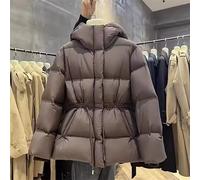 Parka con cappuccio invernale capospalla autunno inverno donna coulisse tinta un