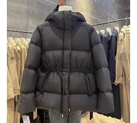 Parka con cappuccio invernale capospalla autunno inverno donna coulisse tinta un