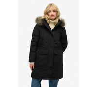Giacca con cappuccio Superdry Everest Faux Fur Parka nero puro donna - XS