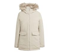 Parka da donna con cappuccio in pelliccia adidas Beige L