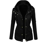 Parka da donna leggero per, giacca primaverile ed estiva con cappuccio, cappotto da donna per attività all'aria aperta, viaggi, escursioni e camminate, chiusura lampo su tutta la lunghezza, materiale
