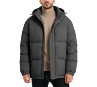 Parka da uomo impermeabile invernale con cappuccio isolato | Cappotto invernale da uomo, impermeabile, caldo, parka comodo, tinta unita, abbigliamento casual alla moda, antivento