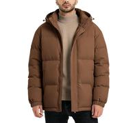 Parka da uomo impermeabile invernale con cappuccio isolato | Cappotto invernale da uomo, impermeabile, caldo, parka comodo, tinta unita, abbigliamento casual alla moda, antivento