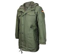 Parka dell'esercito tedesco verde oliva con fodera - Cappotto invernale con...