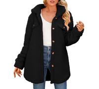 Parka Donna Invernale Curvy Oversize Cappotto Tinta Unita A Maniche Lunghe Elegante Giubbino Addensare Foderati Giacca Casual Outdoor Trekking Giubbotto