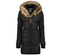 Geographical Norway BEAUTIFUL Donna/Women - Piumino/Cappotto Donna, Parka - Giacca in pile chic invernale giacca lunga donna, Nero , M