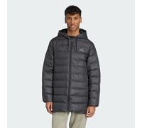 Piumino leggero con cappuccio Essentials 3 Stripes Nero XL Tinta unita