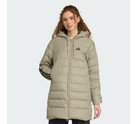 Parka imbottito leggero con cappuccio tecnologia CLIMAWARM e 3 strisce Essentials. Silver Pebble S