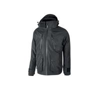 Parka impermeabile e traspirante Upower Forex - Taglia 2XL - Cappuccio regolabile e staccabile fodera termica con maniche staccabili tasche multiple protezione DPI1 - Grigio meteorite