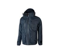 Parka impermeabile e traspirante Upower Forex - Taglia XL - Cappuccio regolabile e staccabile fodera termica con maniche staccabili tasche multiple protezione DPI1 - Blu navy