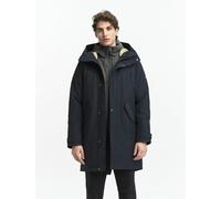 Parka lungo foderato in sherpa MOCOPI Blu XXL Tinta unita