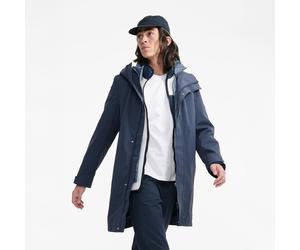 Parka lungo MTD® a 2 strati con cappuccio Blu XL Tinta unita