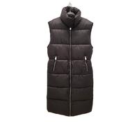 PARKA LUNGO NERO JJXX taglia S GILET PUFFER ZIP COLLO ALTO TASCHE IMBOTTITE