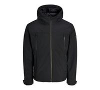 Parka media lunghezza con cappuccio, CLARK Nero L Tinta unita