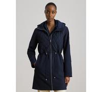 Parka media lunghezza imbottito con cappuccio Blu M Tinta unita