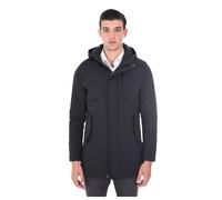Parka Uomo Invernale con Cappuccio Giubbotto Lungo Elegante Imbottito Slim fit