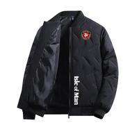 Parka Uomo Invernale Is.le of M.a.n T.T, Da Lavoro Maniche Lunghe Antivento Giacca, per mantenere il caldo in inverno(Black,S)