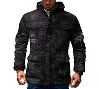 Parka Uomo Softair Divisa Giacca da Caccia Sahariana Jacket Felpa Militare Uomo Combat Giubbotto Tattico Militare da Giacca Mimetica Trekking Abbigliamento XXL