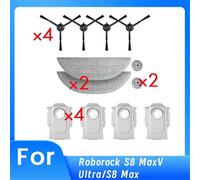 PARKAdatto per 12 pezzi di ricambio spazzola laterale principale per Roborock S8 MaxV Ultra/S8 Max Robot