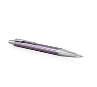 PARKER 1931638 IM Premium Penna a Sfera, Punta Media e Ricarica di Inchiostro Blu, Dark Violet Chrome Trim