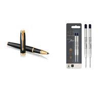 PARKER 1931659 IM Penna Roller, Punta Fine e Ricarica di Inchiostro Nero, Black