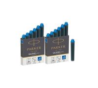 Parker Cartucce di ricarica per mini penna stilografica, inchiostro blu Quink, 2 confezioni da 6 pezzi
