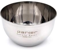Parker Deluxe - Ciotola da barba infrangibile in acciaio inox, da utilizzare con il tuo sapone da barba preferito o crema da barba