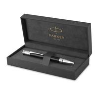Parker Duofold Classic Black Penna a sfera con finiture in palladio, punta media, inchiostro nero