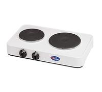 CF Parker Fornello Elettrico da tavolo due Piastre Potenza 1500 Watt con Manopole colore Bianco - 5322P