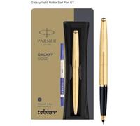 Parker Galaxy Placcato Oro Corpo Clip a Sfera Penna Gt Orlo Inchiostro Blu Punta