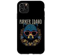 Parker Idaho - Orso divertente con occhiali e fiori Custodia per iPhone 11 Pro Max